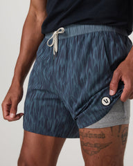 Vuori Kore Short Lined 5" Men's Blue Sea Pampas Fit Shorts