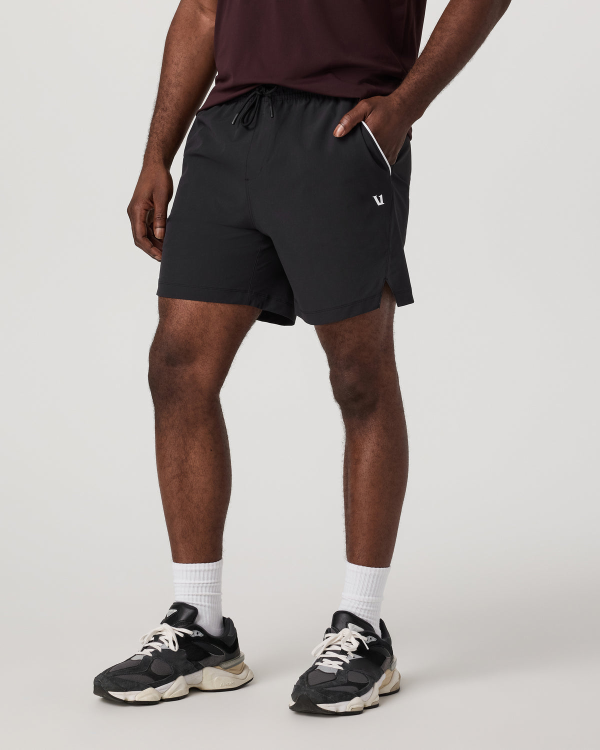 Vuori Crosscourt Short Unlined 7" Men's Black Tennis Shorts