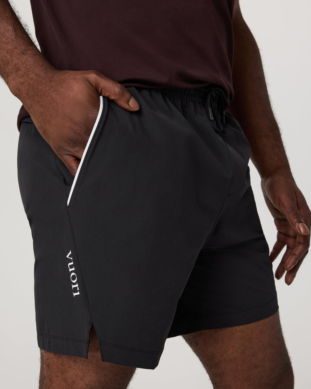 Vuori Crosscourt Short Unlined 7" Men's Black Tennis Shorts