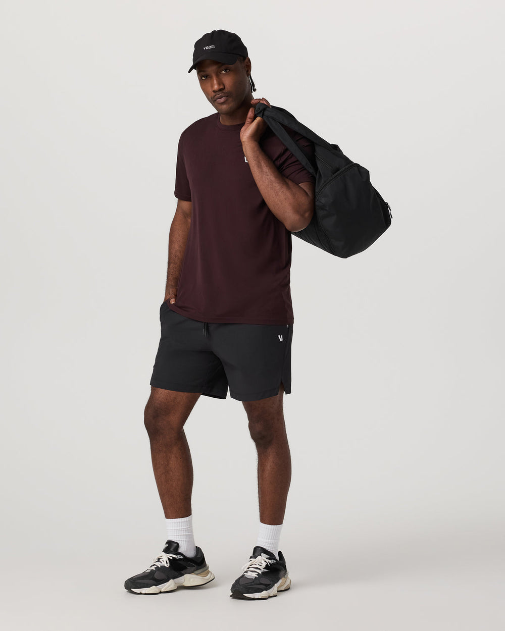 Vuori Crosscourt Short Unlined 7" Men's Black Tennis Shorts