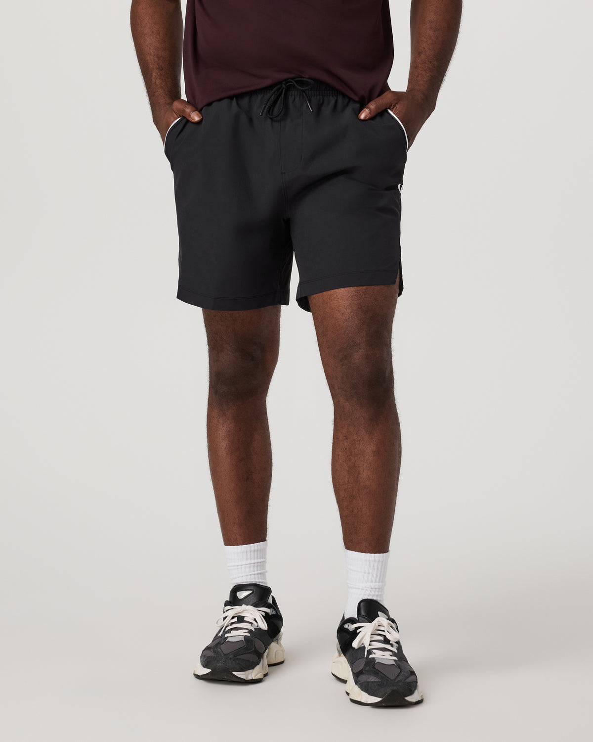 Vuori Crosscourt Short Unlined 7" Men's Black Tennis Shorts