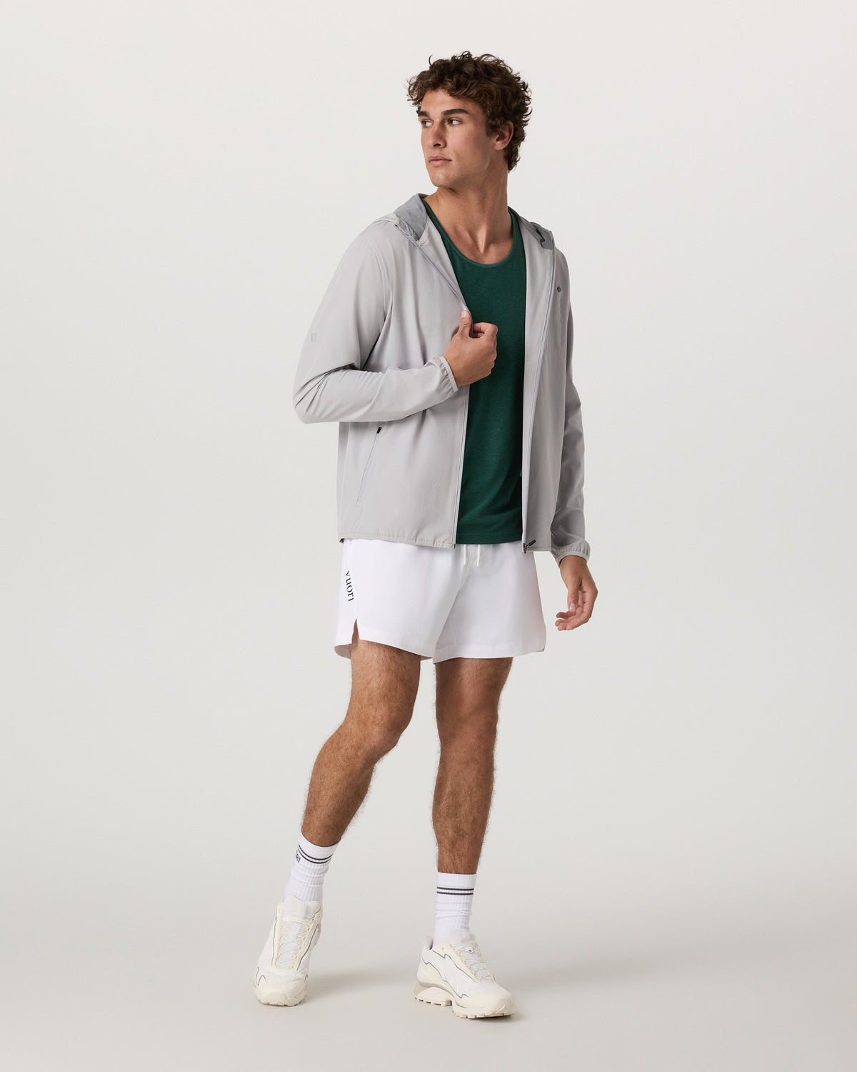 Vuori Crosscourt Short Unlined 5" Men's White Tennis Shorts