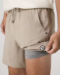 Vuori Kore Short Lined 7" Men's Toast Athletic Fit Shorts