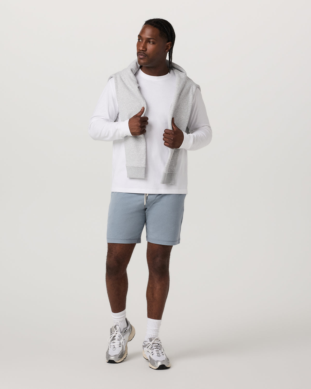 Vuori Ponto Performance Short 7" Men's Flint Heather Shorts