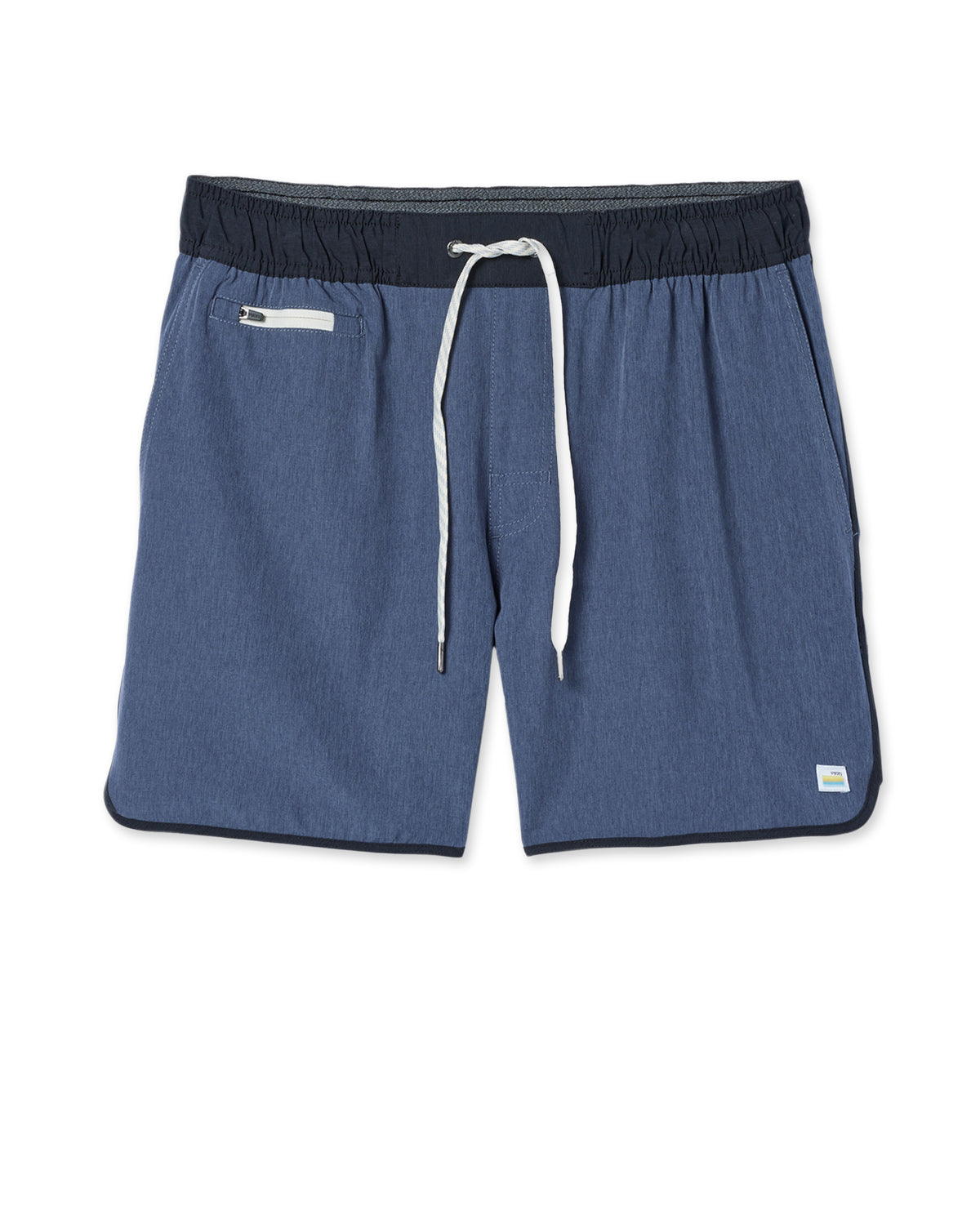Vuori Banks Short 5" Azure Linen Texture