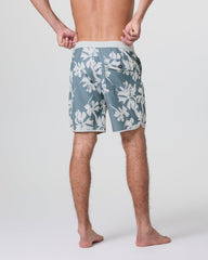 Vuori Cruise Boardshort Dusty Blue Plumeria