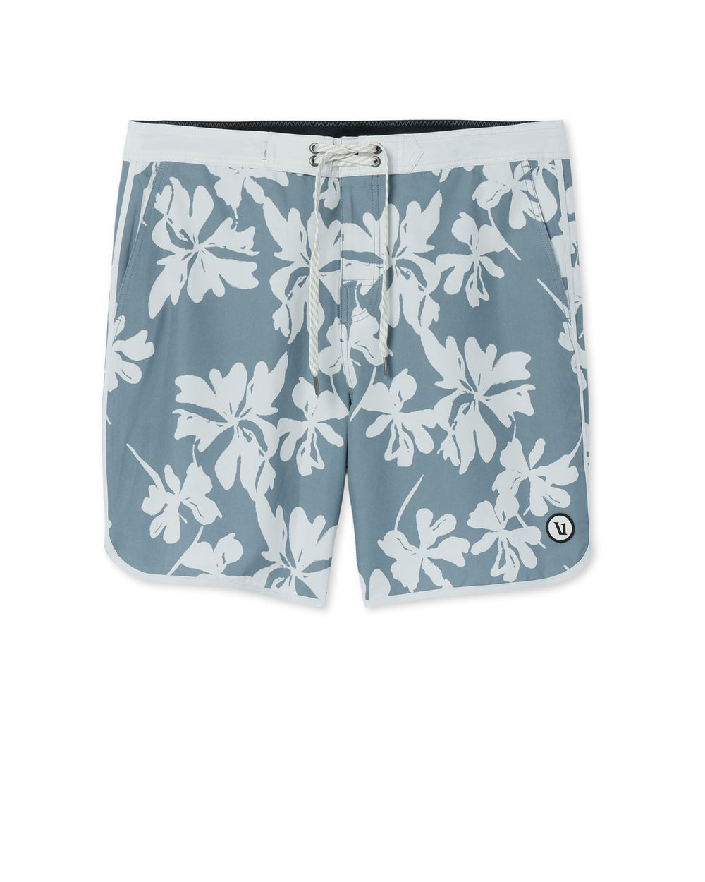 Vuori Cruise Boardshort Dusty Blue Plumeria