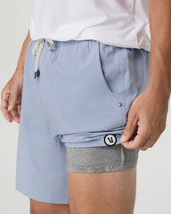 Vuori Kore Short Lined 9" Men's Blue Dusk Athletic Fit Shorts