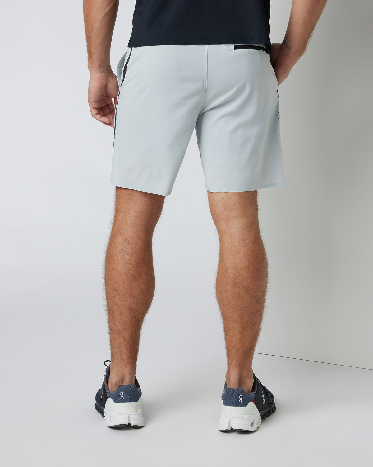 Vuori Domain Performance Short Sky Grey Workout Shorts