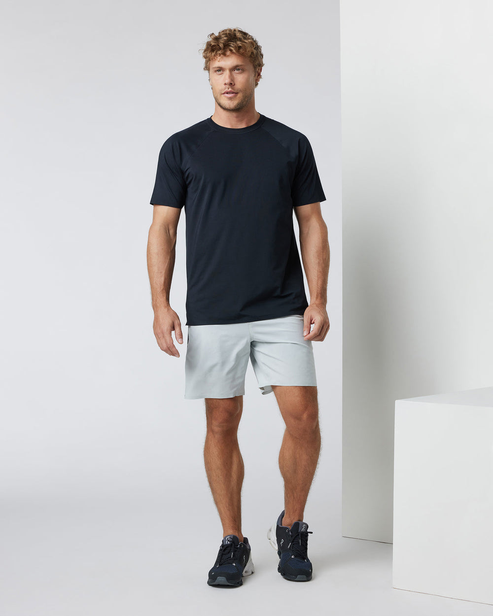 Vuori Domain Performance Short Sky Grey Workout Shorts