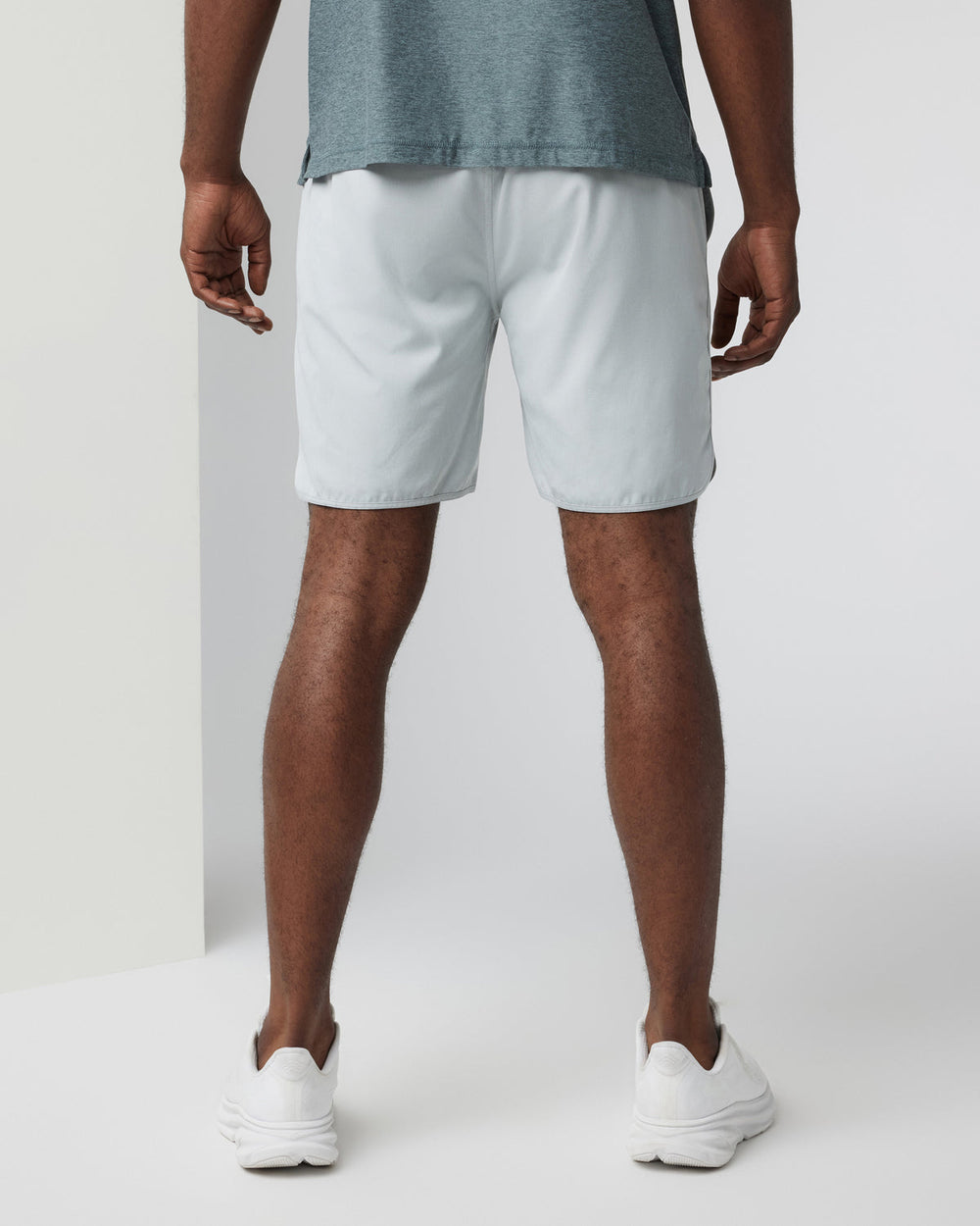 Vuori Banks Short Sky Grey Linen Texture Active Shorts
