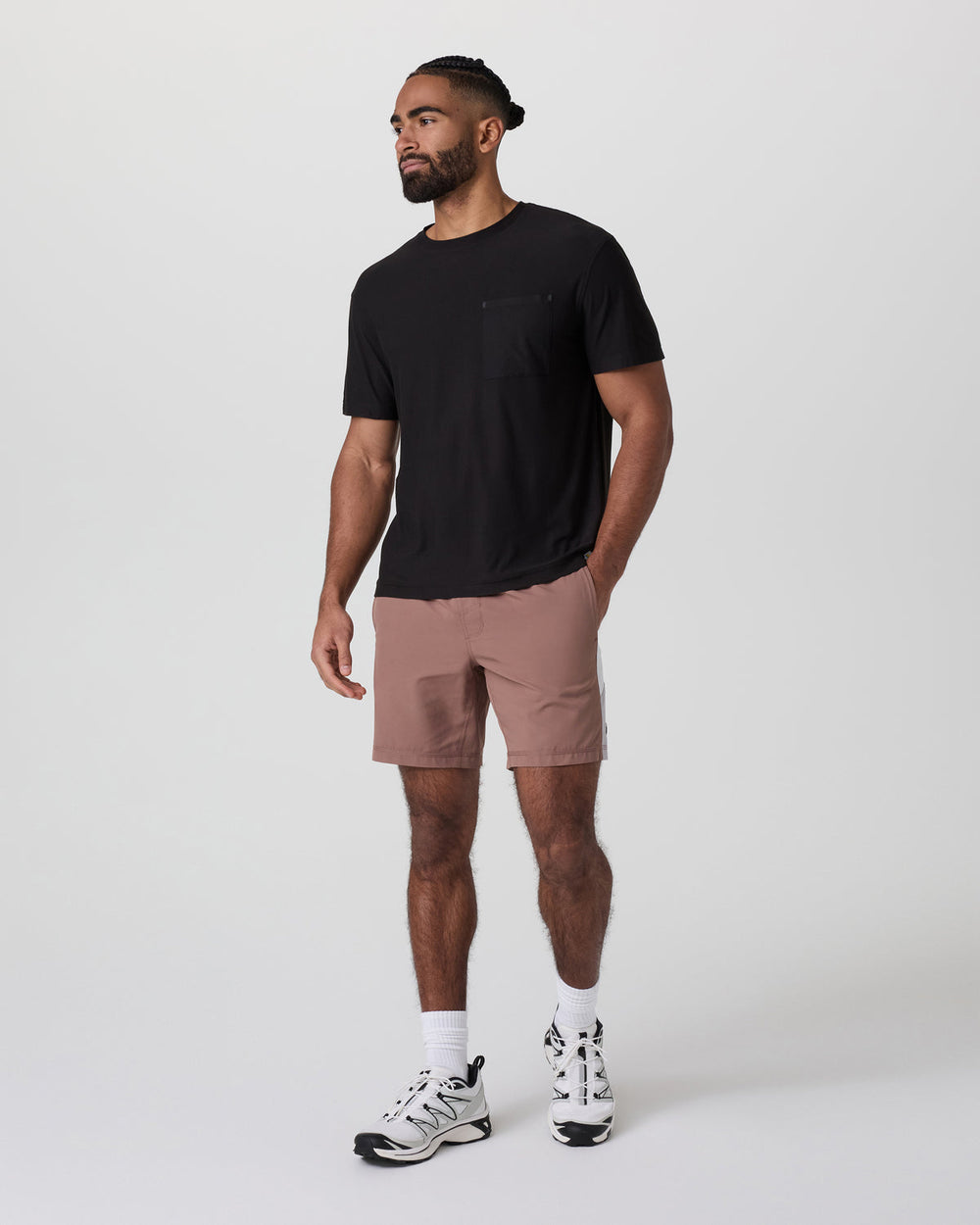 Vuori Kore Short X2 Lined Classic Fit 7" Sedona Brown/Salt/Amethyst Grey
