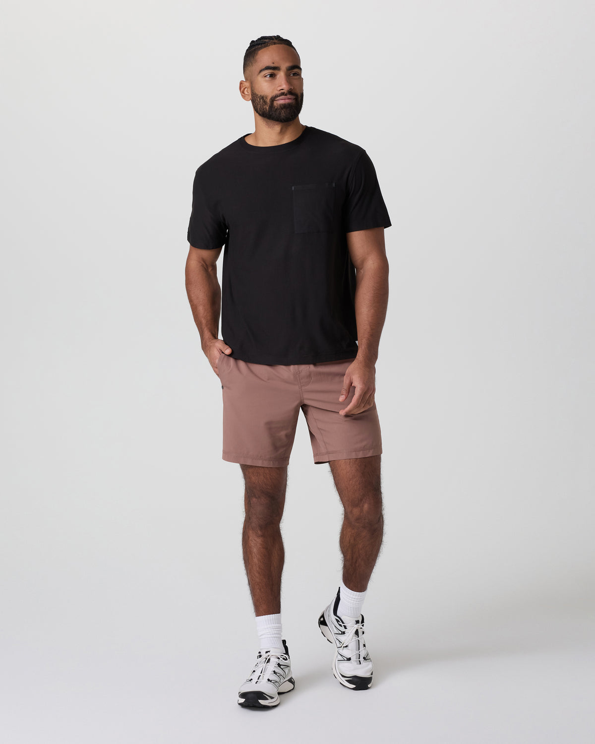Vuori Kore Short X2 Lined Classic Fit 7" Sedona Brown/Salt/Amethyst Grey