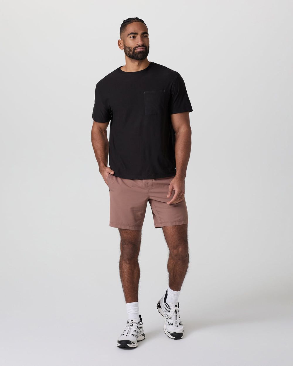 Vuori Kore Short X2 Lined Classic Fit 7" Sedona Brown/Salt/Amethyst Grey