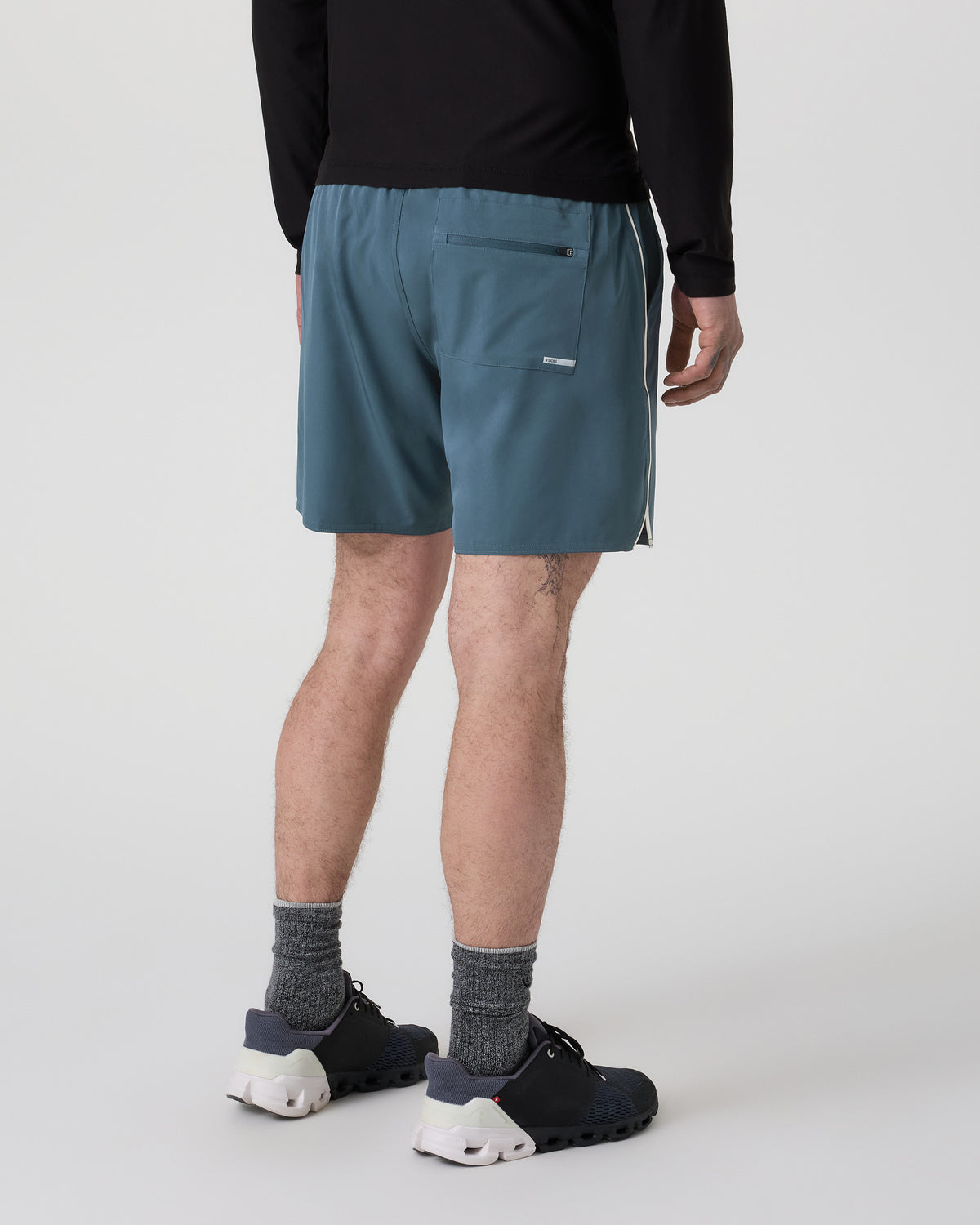Vuori Trail Short 2.0 Pacific/Heather Grey Running Shorts