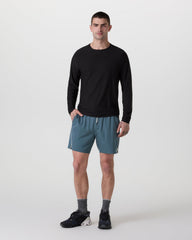 Vuori Trail Short 2.0 Pacific/Heather Grey Running Shorts