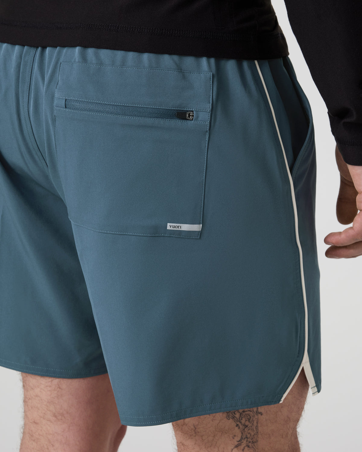 Vuori Trail Short 2.0 Pacific/Heather Grey Running Shorts