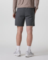 Vuori Cascade Crinkle Elastic Waist Short Classic Fit 8" Charcoal