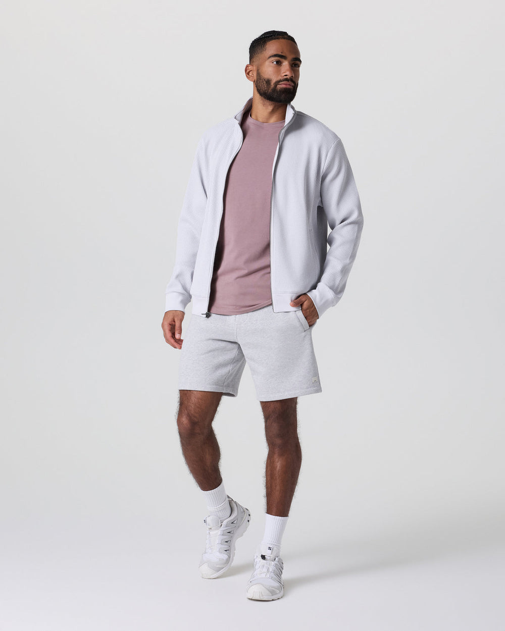 Vuori Seaside Short Classic Fit 8" Light Heather Grey