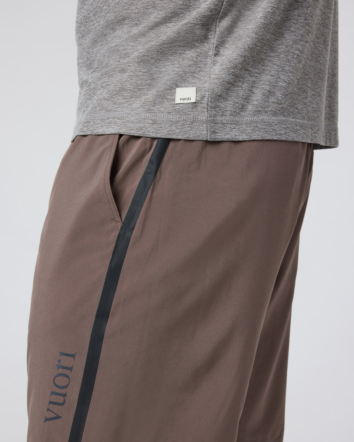 Vuori Domain Performance Short Men's Fossil Workout Shorts