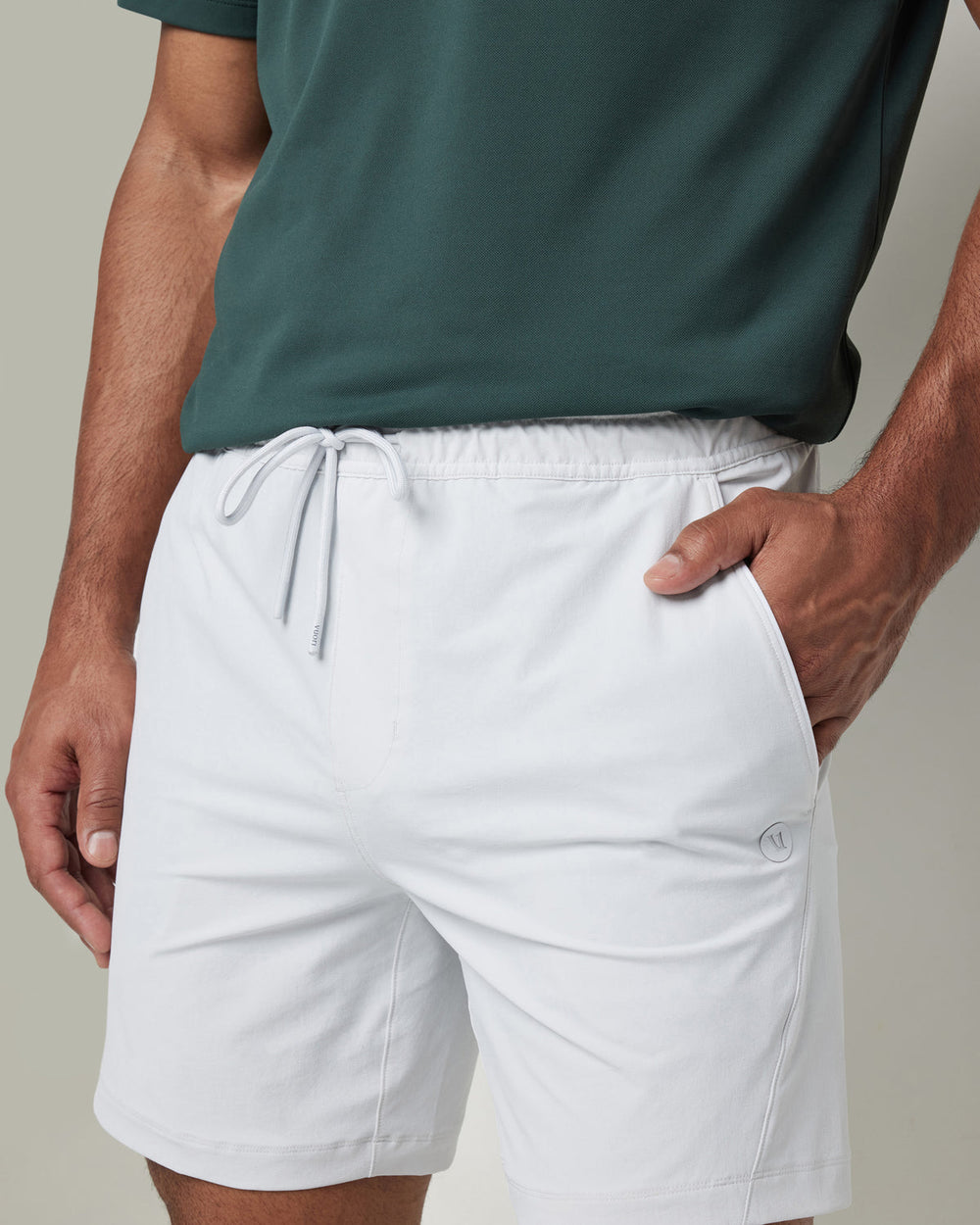 Vuori Crosscourt Short Men's Frost Grey Tennis Shorts