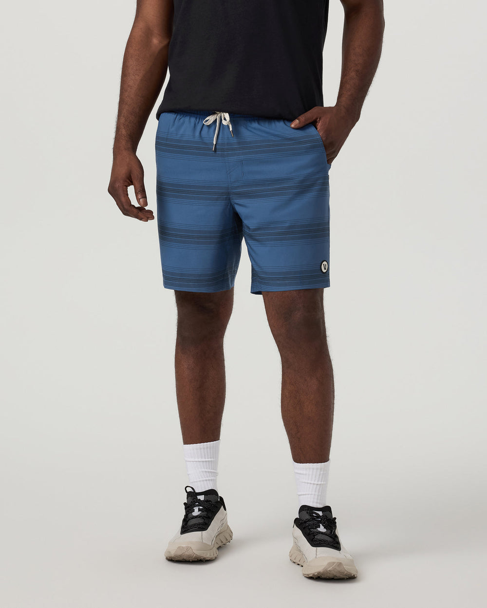 Vuori Kore Short Lined 7" Sea Gradient Stripe Athletic Shorts