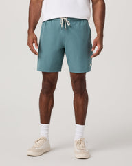 Vuori Banks Session Short Unlined 7" Bluegrass Linen Texture