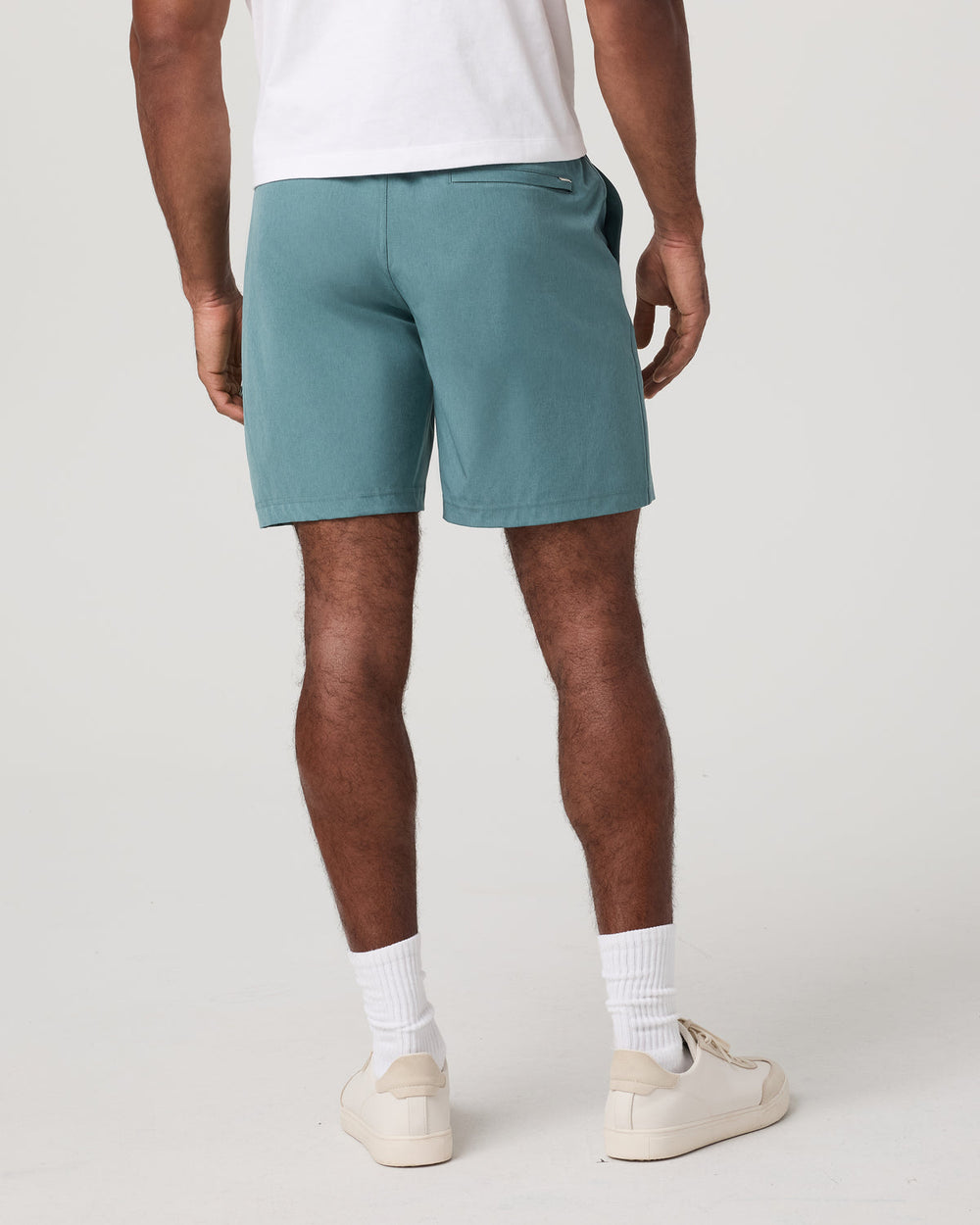 Vuori Banks Session Short Unlined 7" Bluegrass Linen Texture