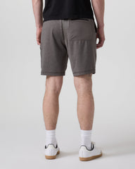 Vuori Sunday Performance Utility Short Classic Fit 8" Warm Grey Heather