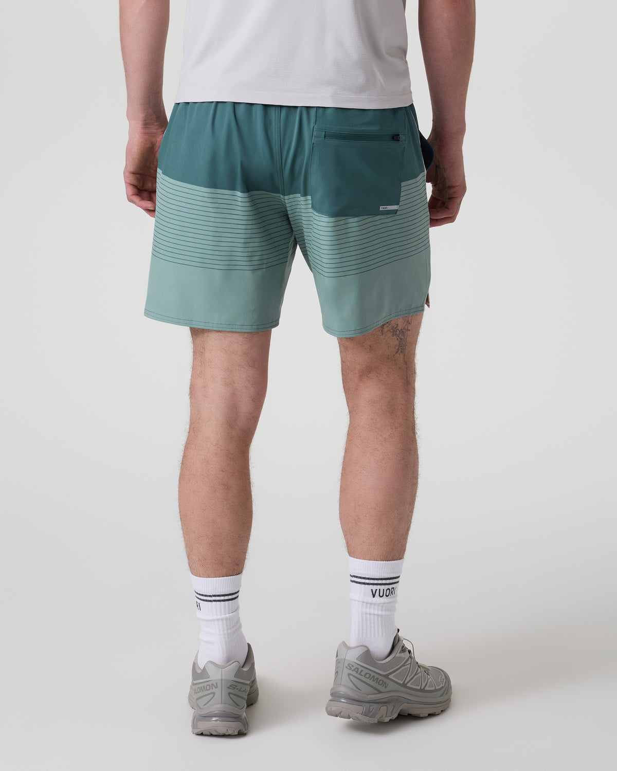 Vuori Trail Short 2.0 Light Deep Sea Stripe/Salt