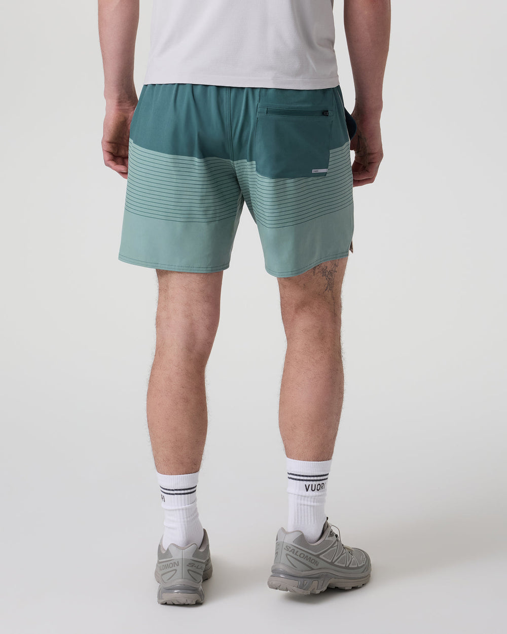 Vuori Trail Short 2.0 Light Deep Sea Stripe/Salt