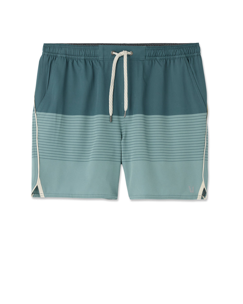 Vuori Trail Short 2.0 Light Deep Sea Stripe/Salt
