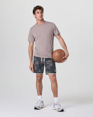 Vuori Banks Short Dark Pewter Plumeria Athletic Shorts