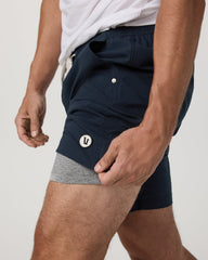 Vuori Kore Everyday Short Lined 7" Men's Classic Fit Ink Shorts