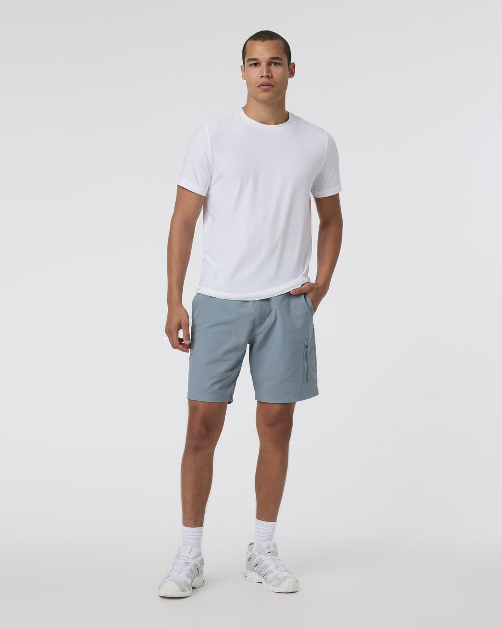 Vuori Barren Explorer Short Classic Fit 8" Dusty Blue
