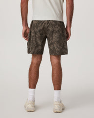 Vuori Banks Session Short Unlined 7" Root Earth Linen Texture