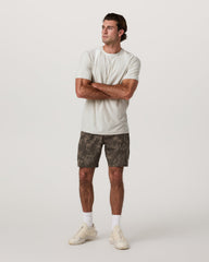 Vuori Banks Session Short Unlined 7" Root Earth Linen Texture