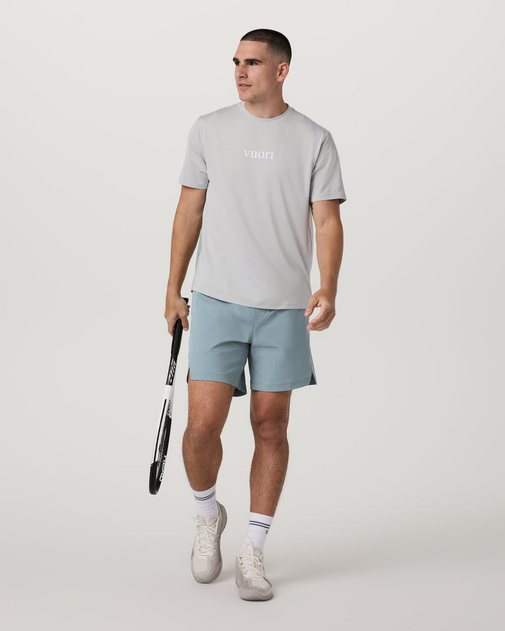 Vuori Crosscourt Short Unlined 7" Men's Mist Tennis Shorts