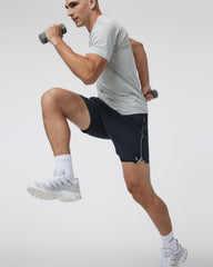 Vuori Trail Short 2.0 Black/Heather Grey Running Shorts