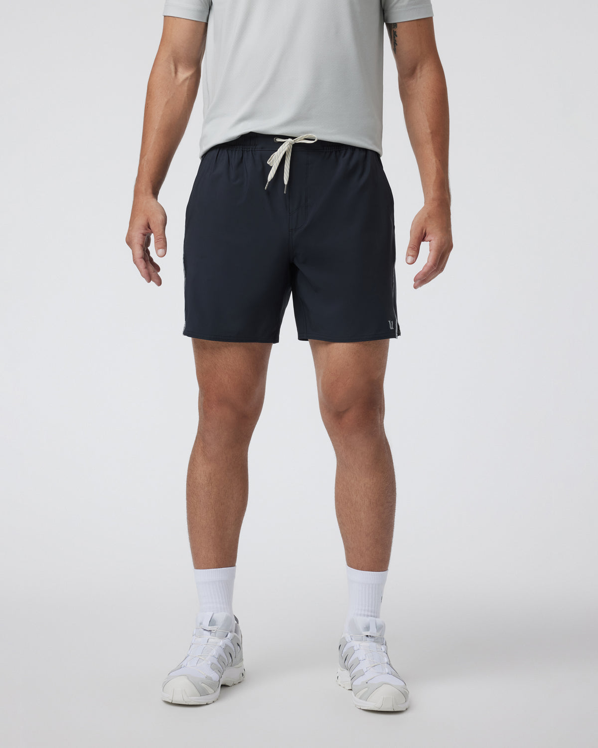 Vuori Trail Short 2.0 Black/Heather Grey Running Shorts