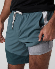 Vuori Kore Short X1 Lined Classic Fit 7" Light Deep Sea/Deep Sea/Salt