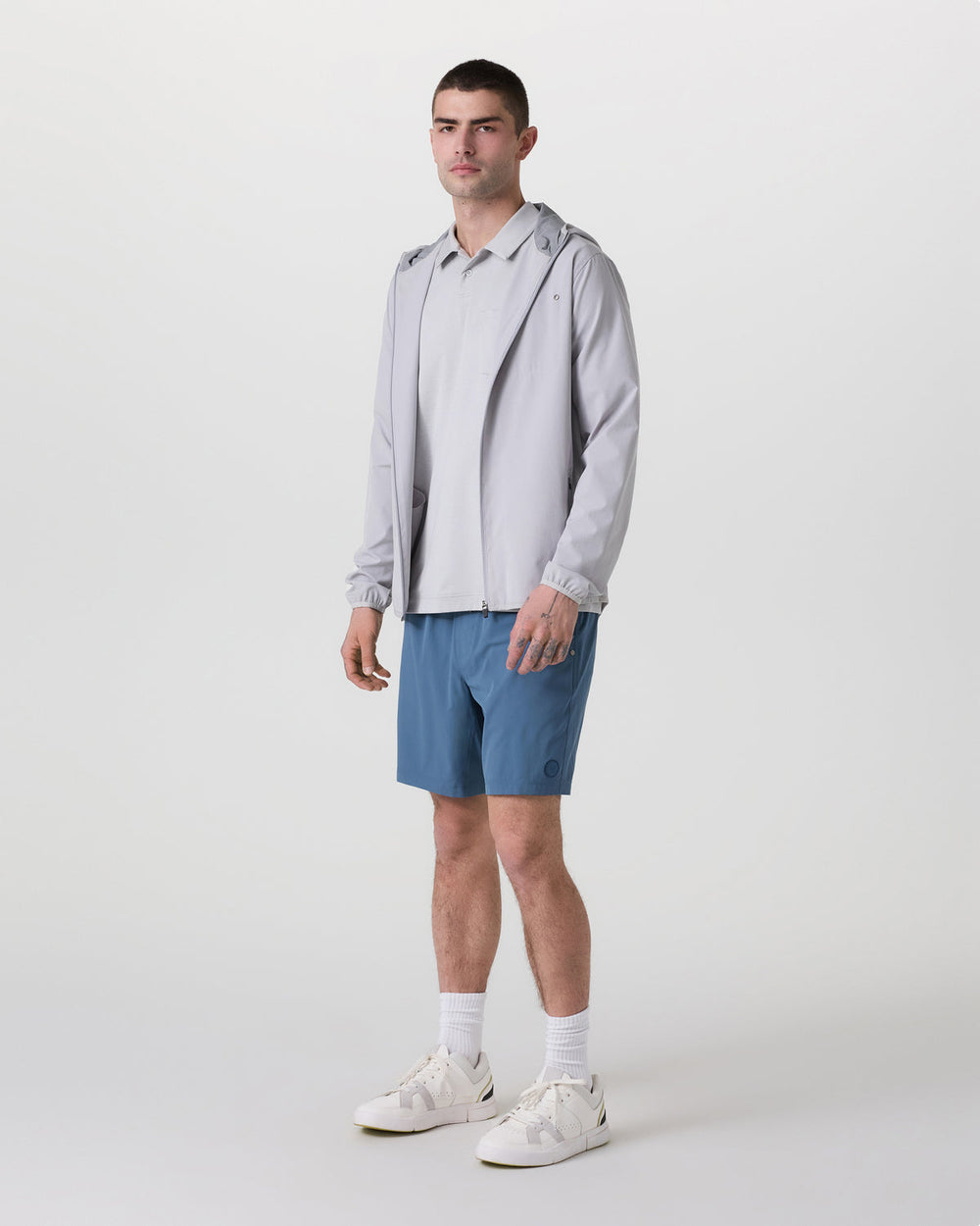 Vuori Kore Short Lined 7" Men's Pool Blue Tonal Athletic Shorts