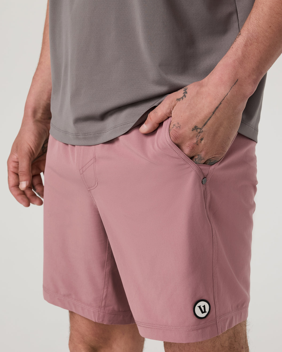 Vuori Kore Short Lined 7" Men's Summer Red Athletic Shorts