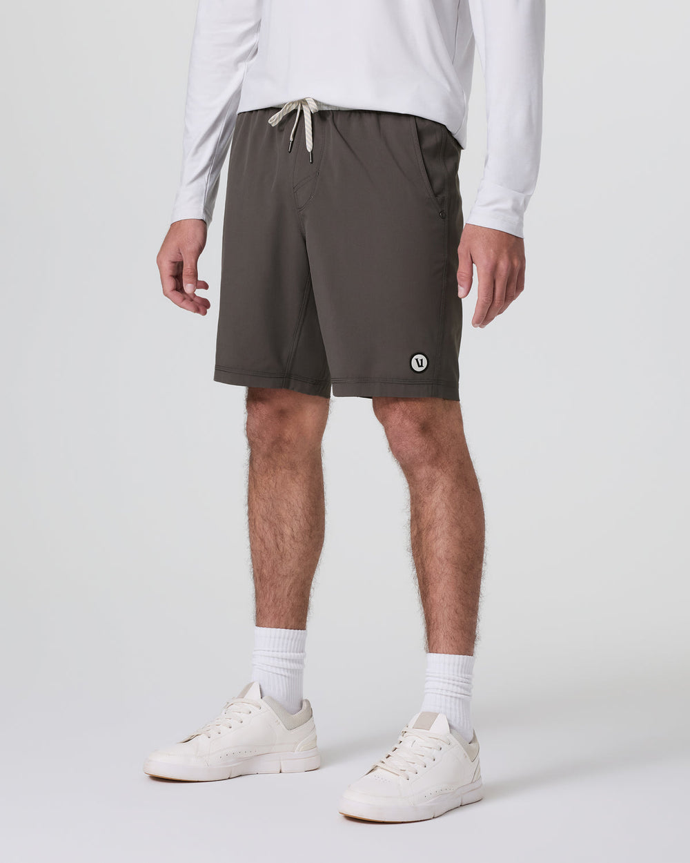 Vuori Kore Short Lined 9" Warm Grey Athletic Shorts