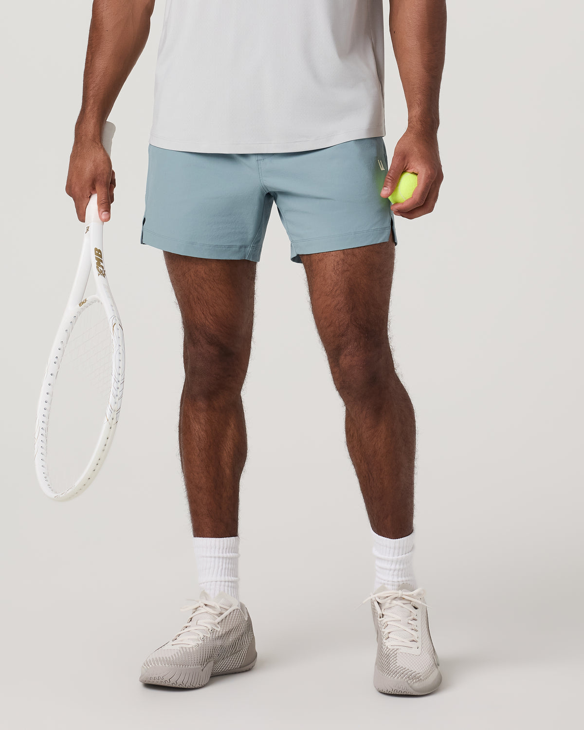 Vuori Crosscourt Short Unlined 5" Men's Mist Tennis Shorts