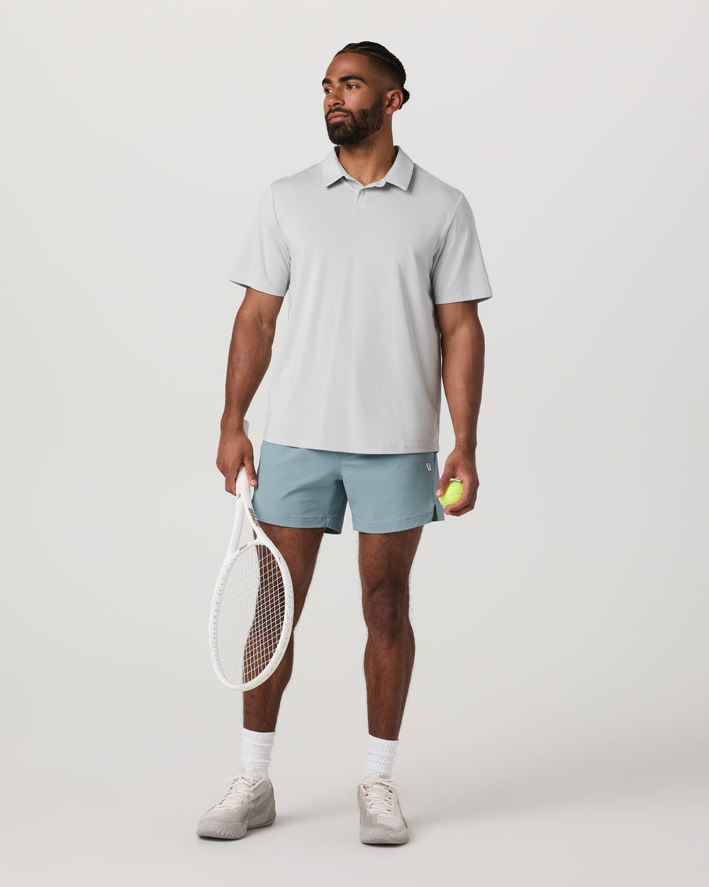 Vuori Crosscourt Short Unlined 5" Men's Mist Tennis Shorts
