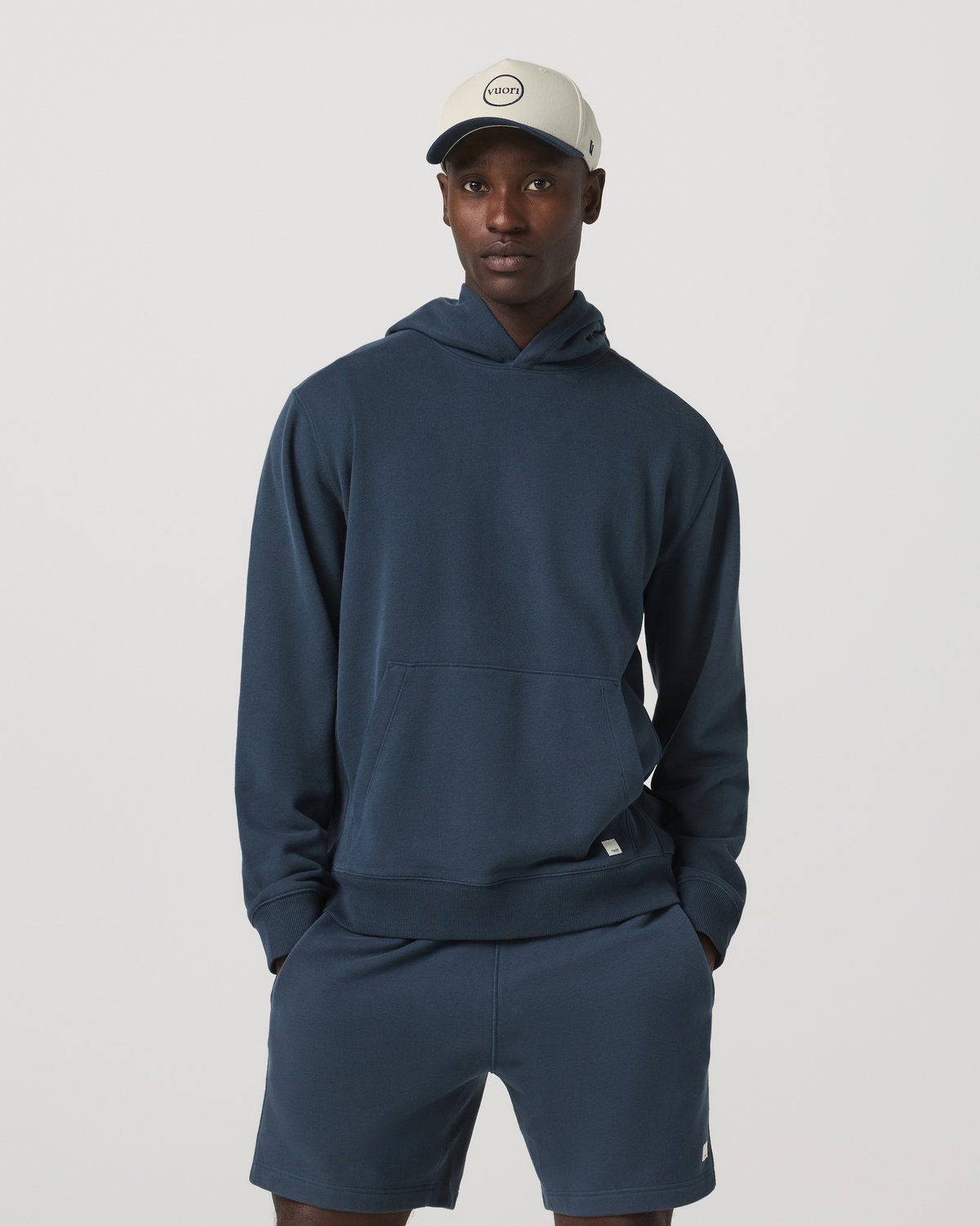 Vuori Cypress Vintage Hoodie Men's Ocean Blue Pullover Hoodie
