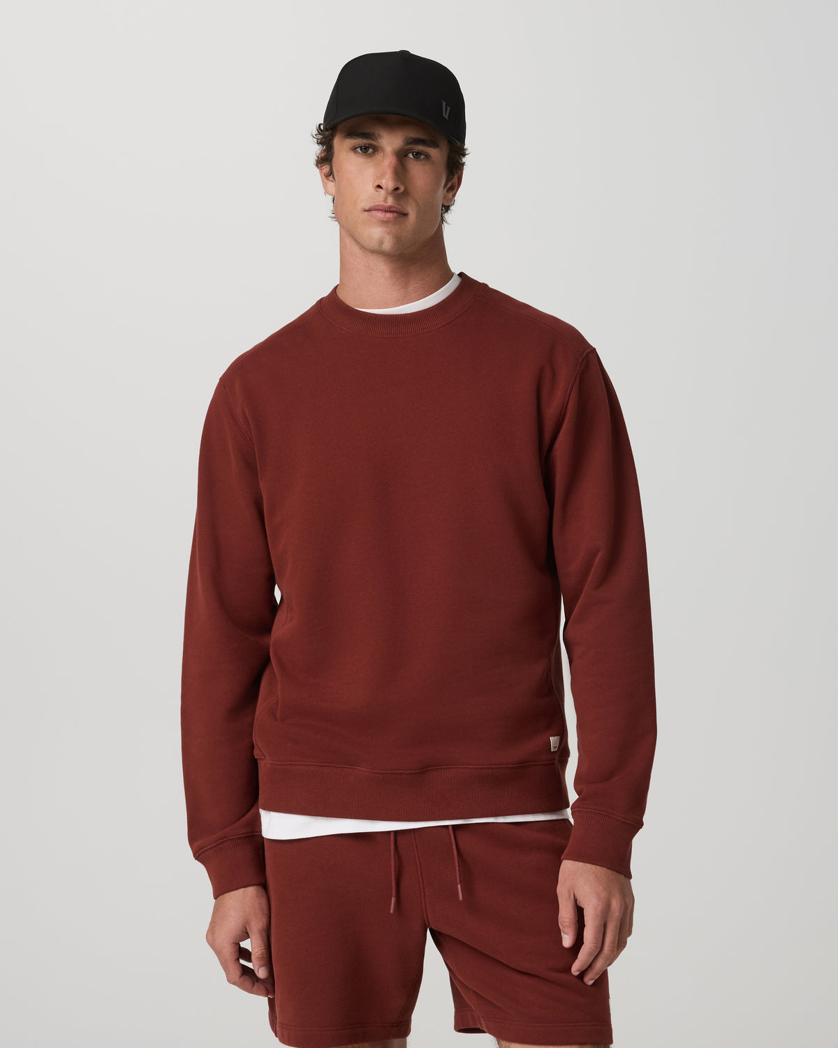 Vuori Cypress Vintage Crew Men's Firebrick Fleece Pullover