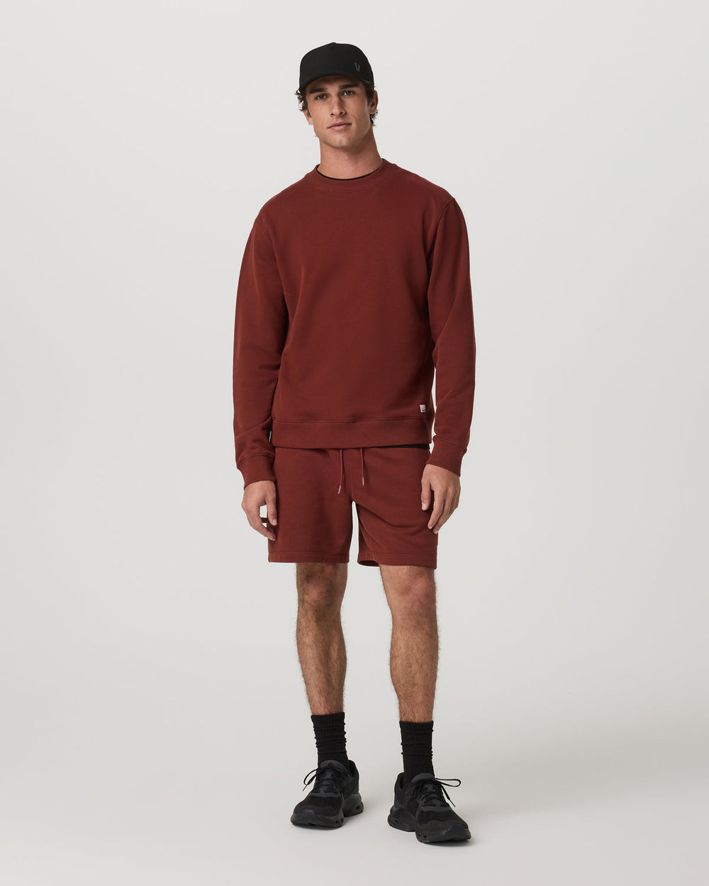 Vuori Cypress Vintage Crew Men's Firebrick Fleece Pullover