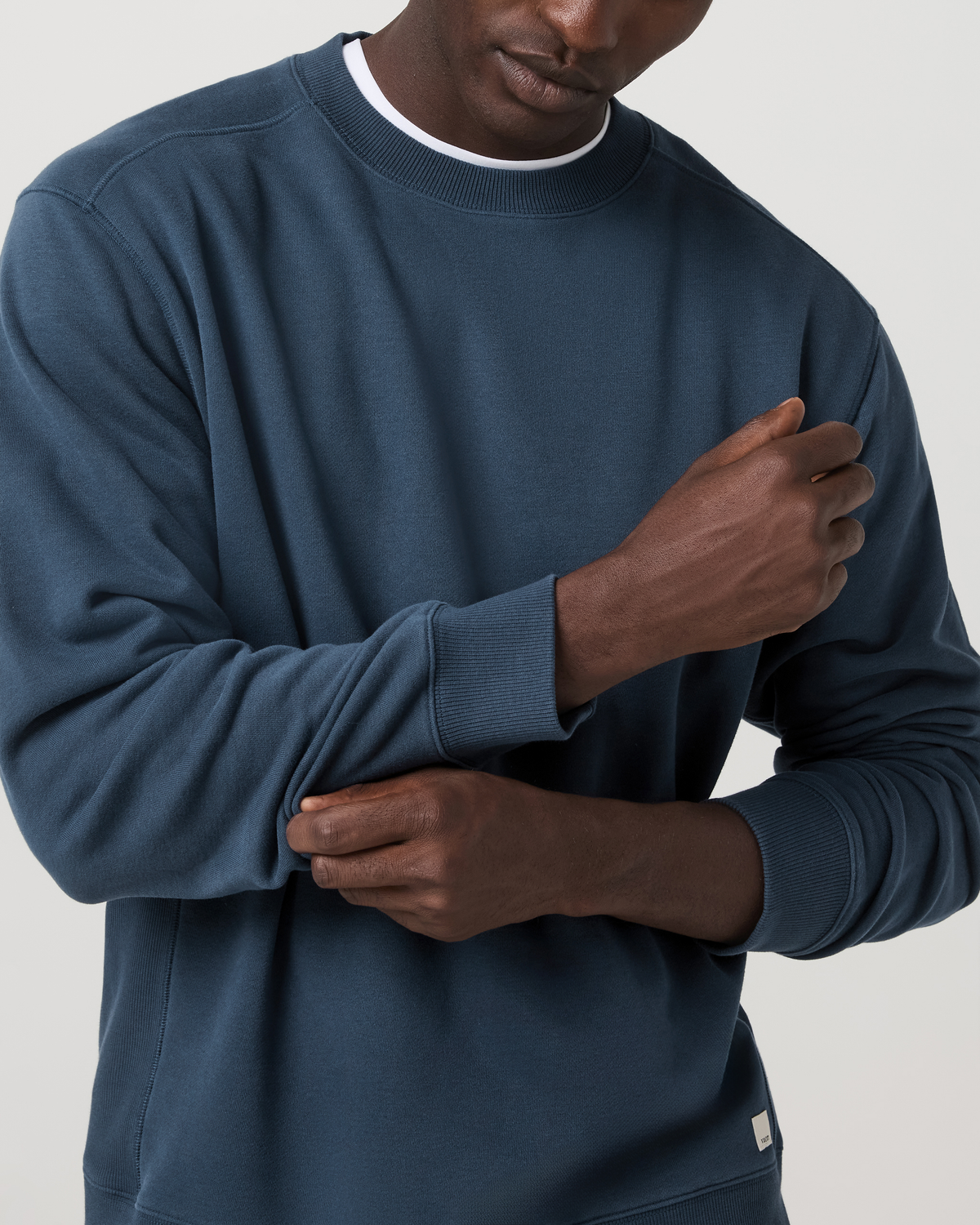 Vuori Cypress Vintage Crew Men's Ocean Blue Fleece Pullover